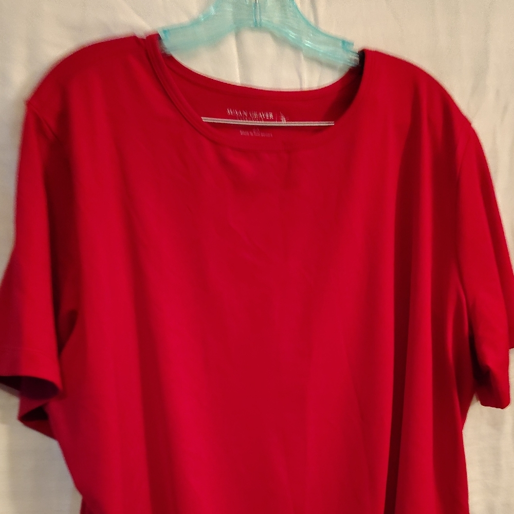 Susan Graver Liquid Knit Red Top